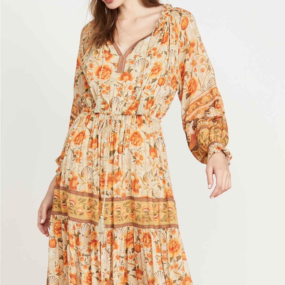 Spell Collective Seashell Dress Maxi Long Flowy Summer Mermaid Seahorse Boho S